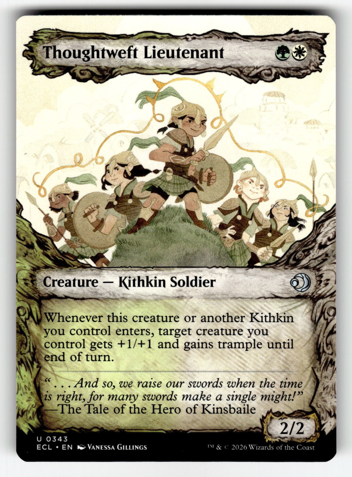 Thoughtweft Lieutenant (Showcase) – 343 ECL: Lorwyn Eclipsed U NM