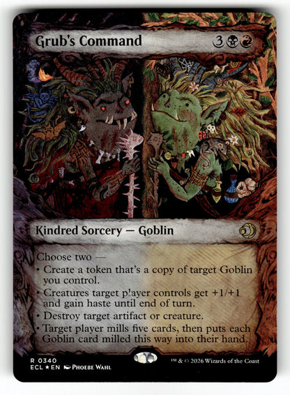 Grub's Command (Showcase) – 340 ECL: Lorwyn Eclipsed R Foil NM