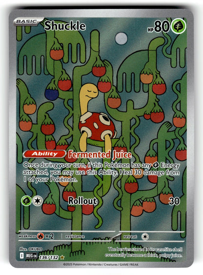 Shuckle – 136/132 MEG: ME01: Mega Evolution Illustration Rare HoloNM