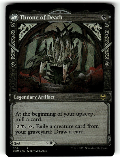 Egon, God of Death (Showcase) – 306 KHM: Kaldheim R Foil NM (Back)