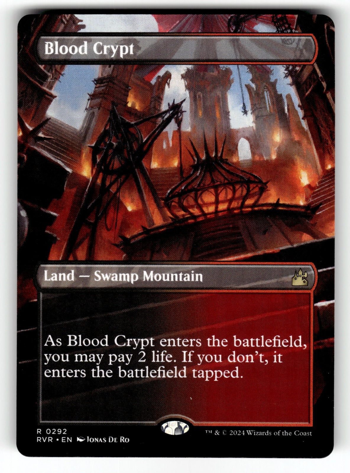 Blood Crypt (Borderless) – 292 RVR: Ravnica Remastered R NM