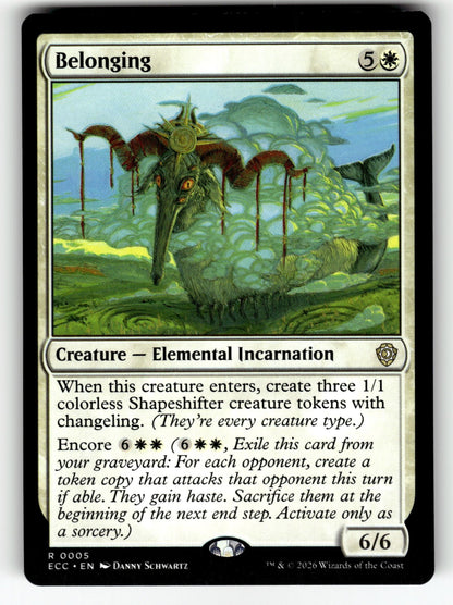 Belonging – 5 ECC: Commander: Lorwyn Eclipsed R NM