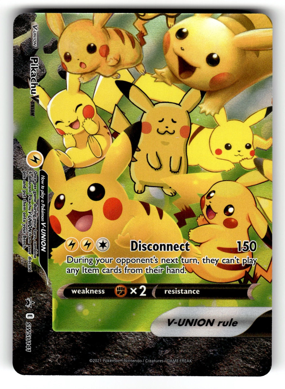 Pikachu V-Union – SWSH141 SWSD: SWSH: Sword & Shield Promo Cards Promo Holo LP