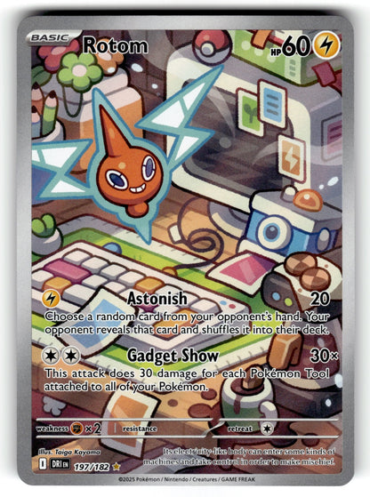 Rotom – 197/182 DRI: SV10: Destined Rivals Illustration Rare HoloNM