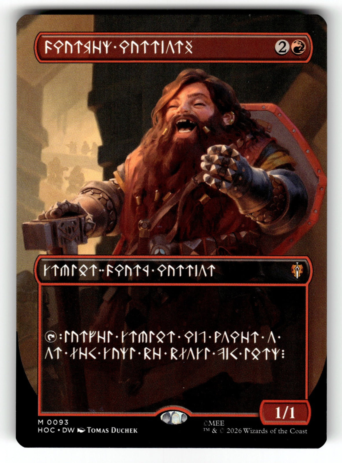 Dwarven Warriors (Borderless) (Dwarvish) – 93 HOC: The Hobbit: Eternal-Legal M NM