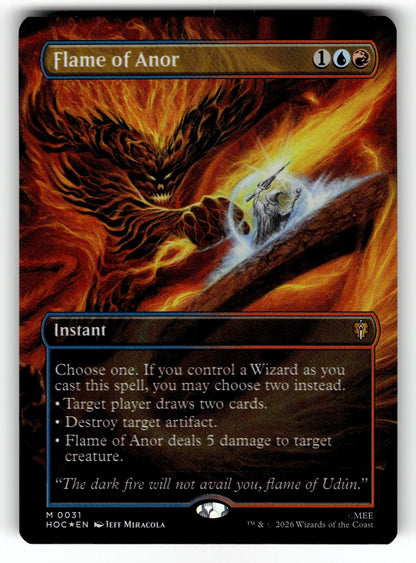 Flame of Anor (Borderless) – 31 HOC: The Hobbit: Eternal-Legal M Foil NM