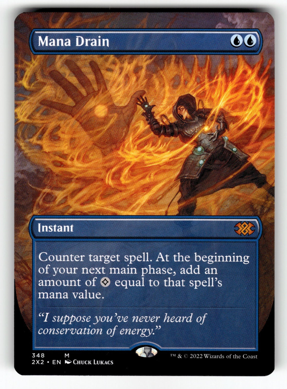Mana Drain (Borderless) – 348 2X2: Double Masters 2022 M NM