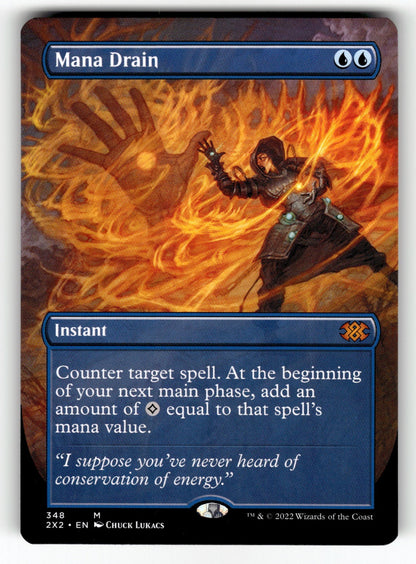 Mana Drain (Borderless) – 348 2X2: Double Masters 2022 M NM