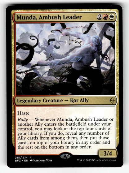 Munda, Ambush Leader – 215 BFZ: Battle for Zendikar R NM