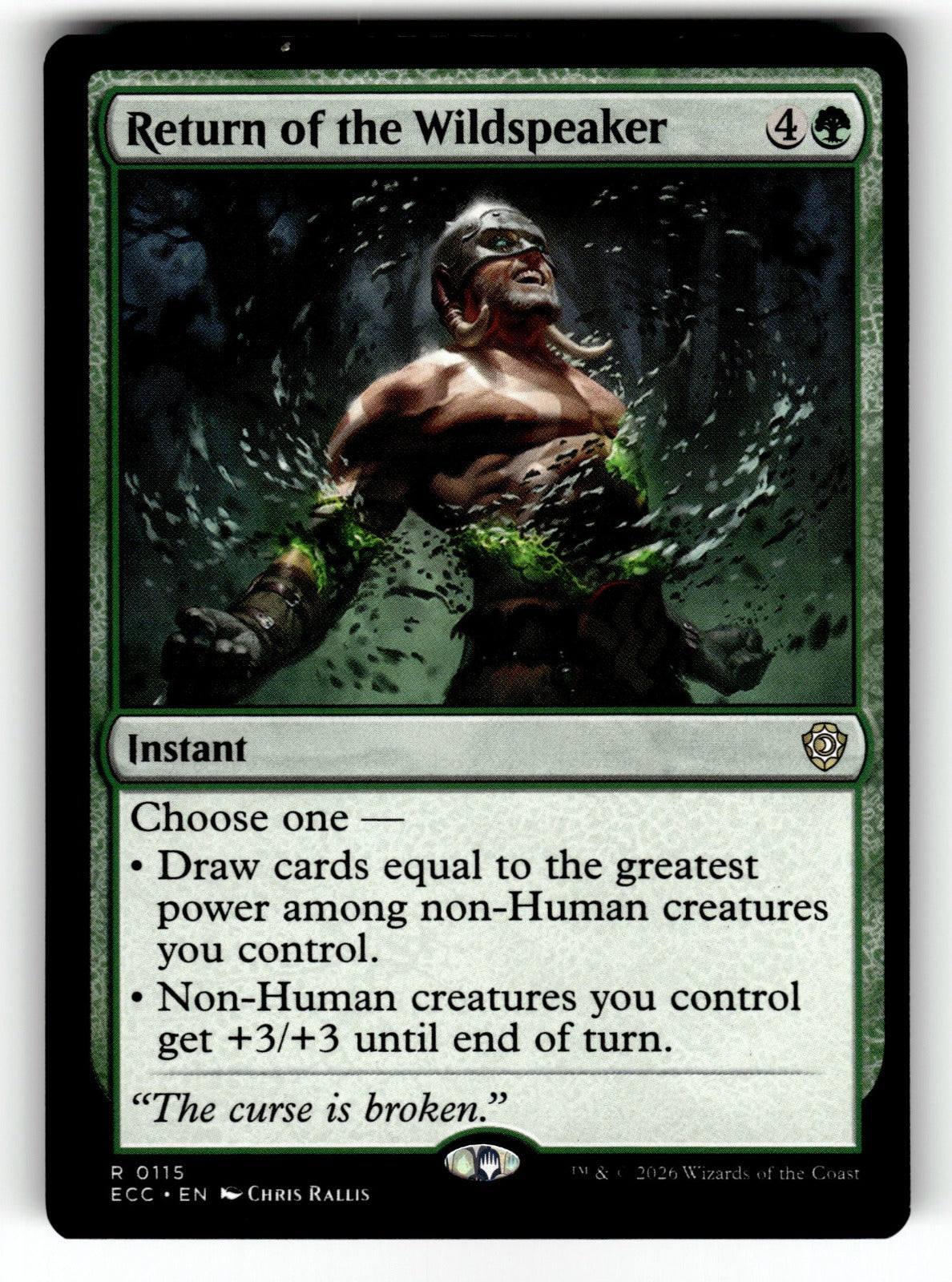 Return of the Wildspeaker – 115 ECC: Commander: Lorwyn Eclipsed R NM