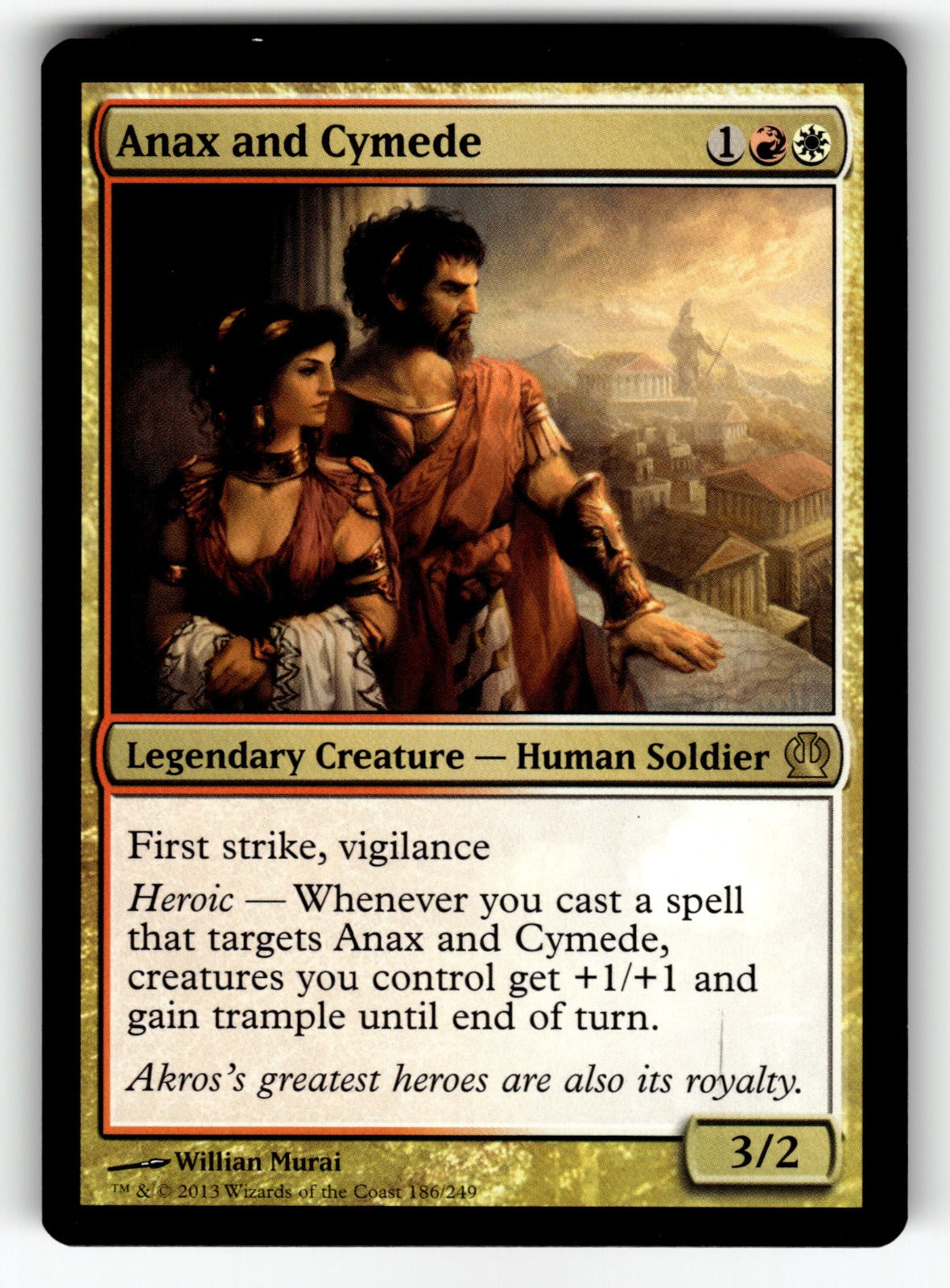 Anax and Cymede – 186 THS: Theros R NM