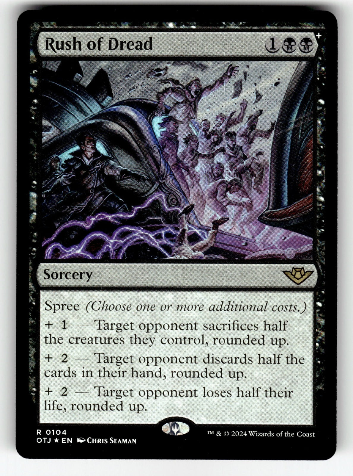 Rush of Dread – 104 OTJ: Outlaws of Thunder Junction R Foil NM