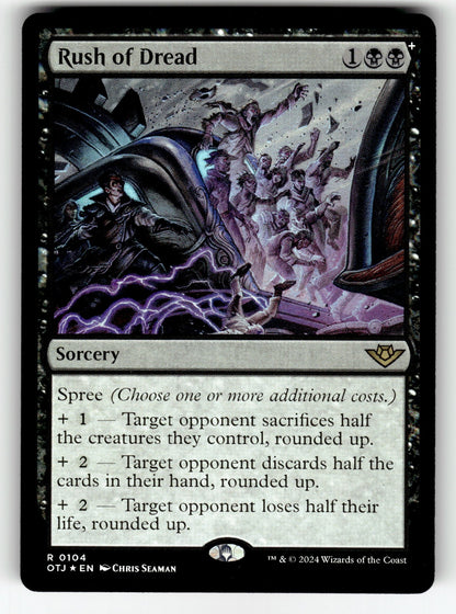 Rush of Dread – 104 OTJ: Outlaws of Thunder Junction R Foil NM