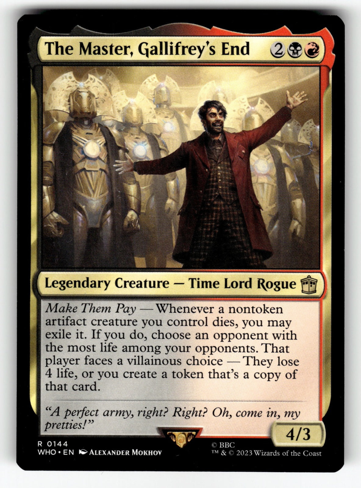 The Master, Gallifrey's End – 144 WHO: Universes Beyond: Doctor Who R NM