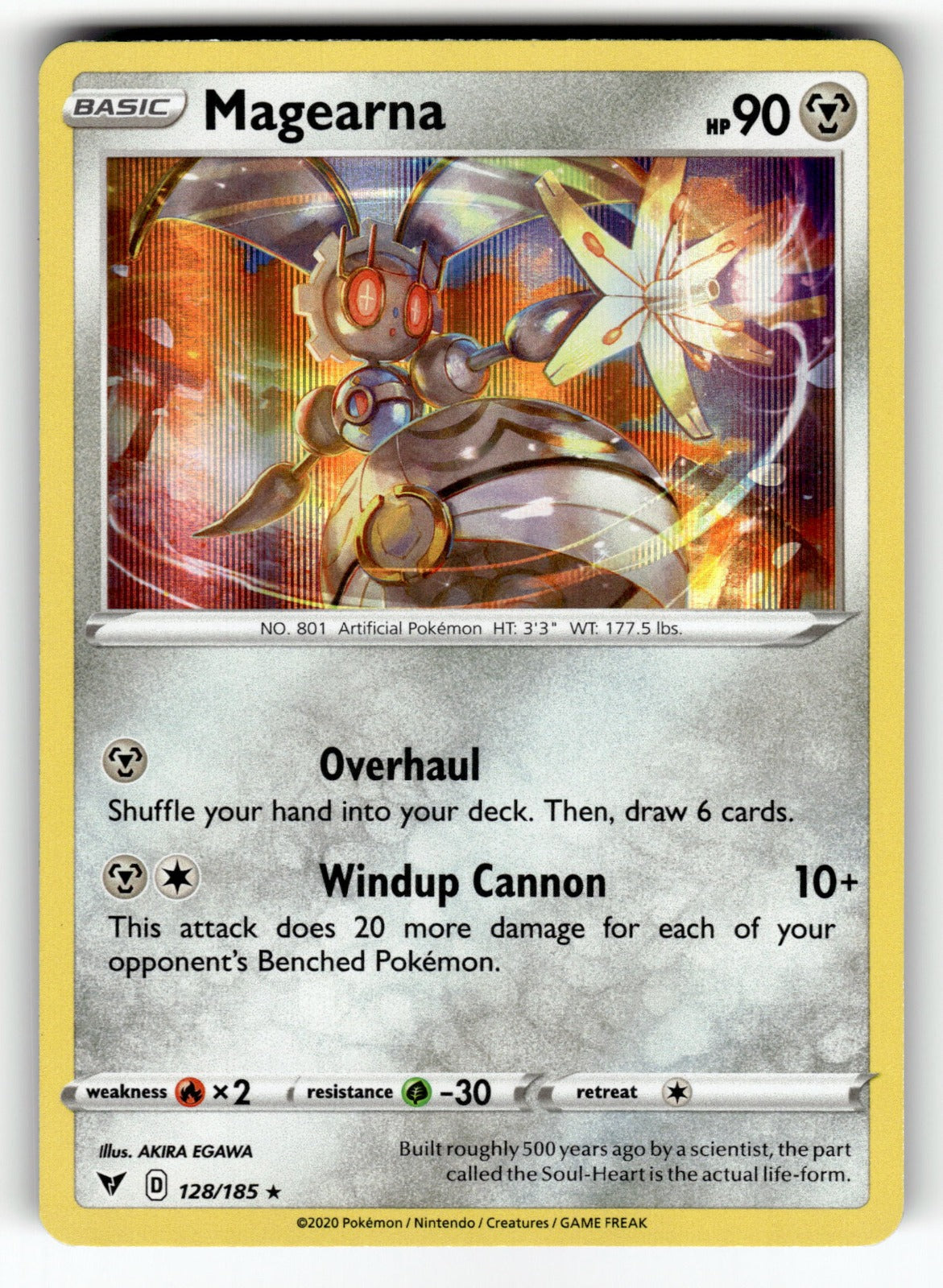 Magearna – 128/185 SWSH04: SWSH04: Vivid Voltage Holo Rare NM