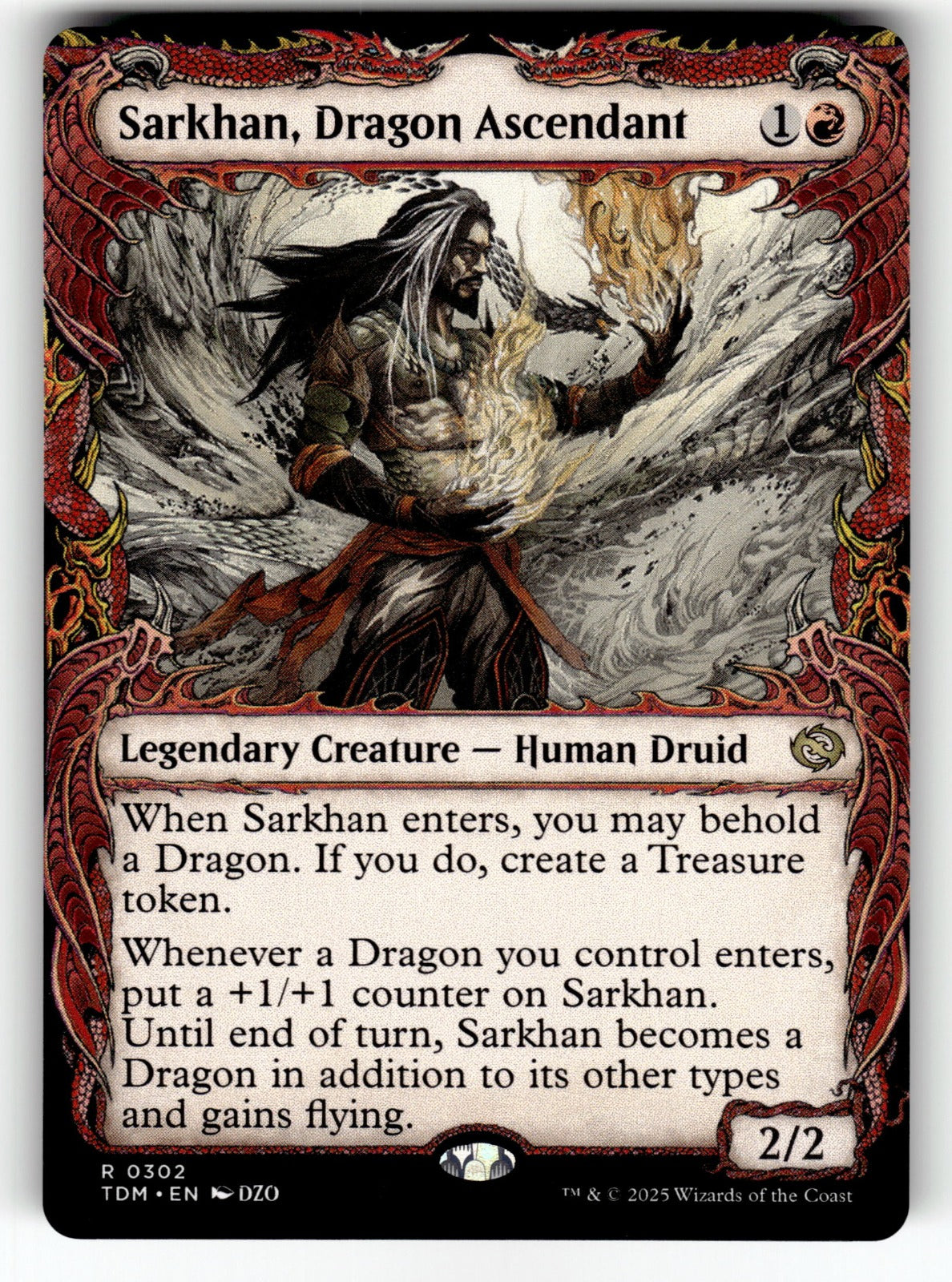Sarkhan, Dragon Ascendant (Showcase) – 302 TDM: Tarkir: Dragonstorm R NM