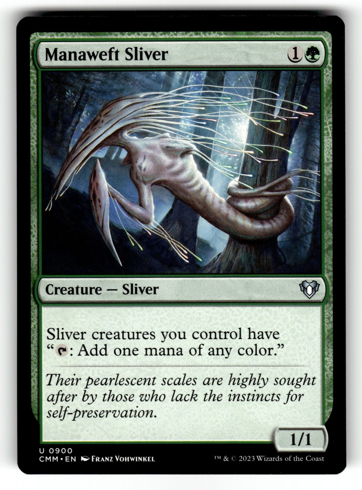 Manaweft Sliver – 900 CMM: Commander Masters U NM