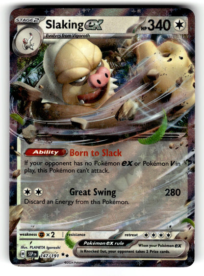 Slaking ex - – 147/191 SSP: SV08: Surging Sparks Double Rare HoloNM
