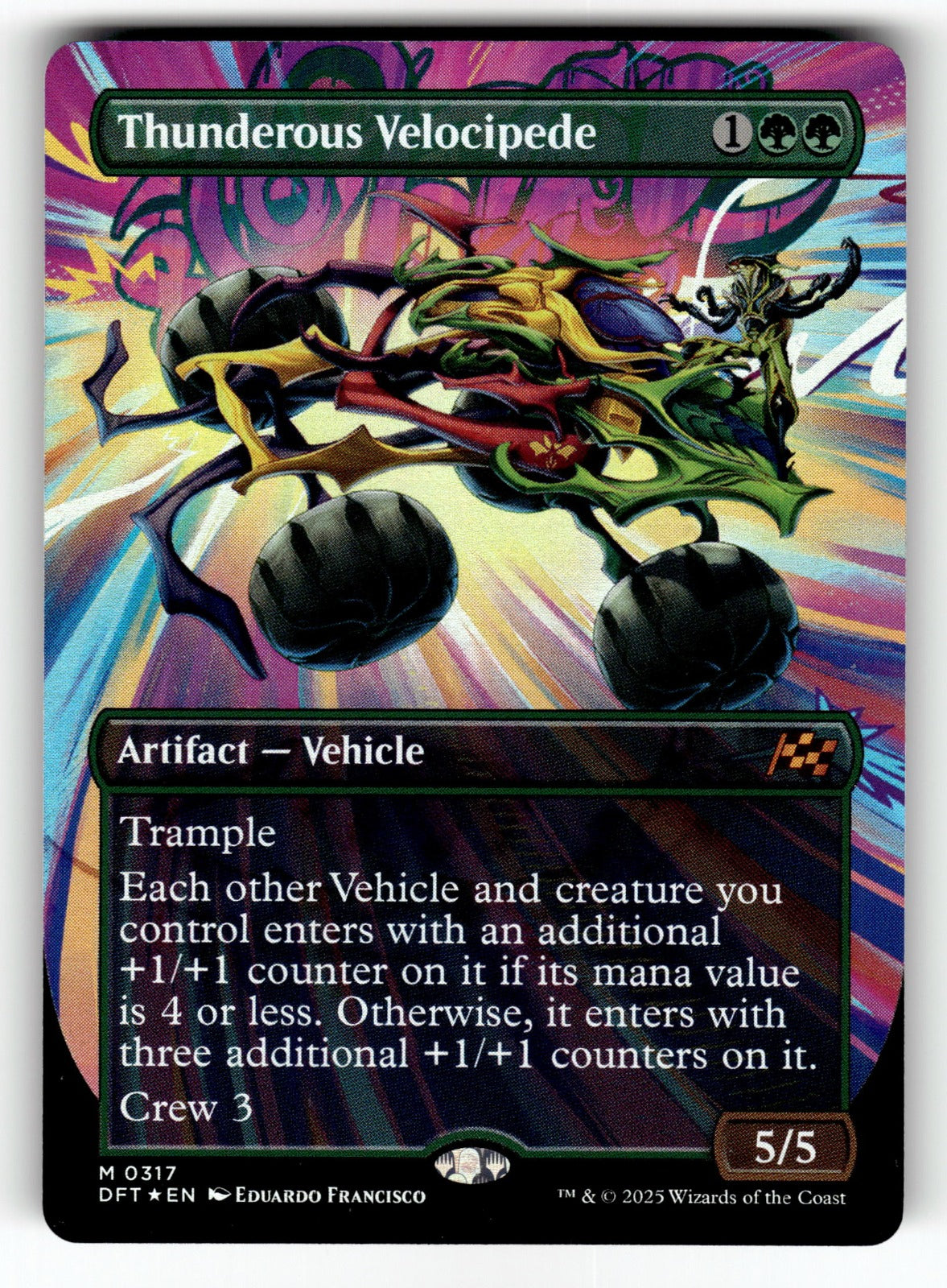 Thunderous Velocipede (Borderless) – 317 DFT: Aetherdrift M FoilNM