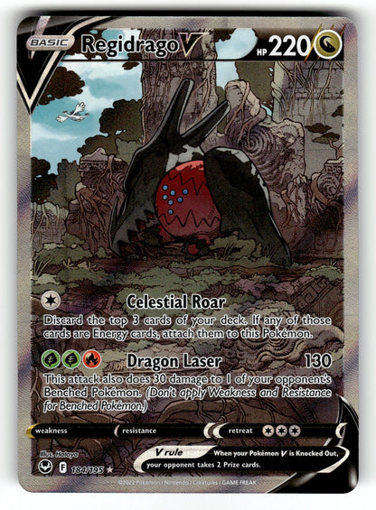 Regidrago V (Alternate Full Art) – 184/195 SWSH12: SWSH12: Silver Tempest Ultra Rare Holo NM
