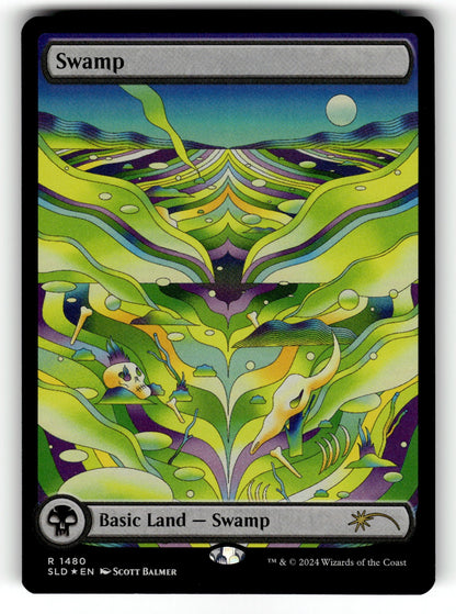 Swamp (Rainbow Foil) – 1480 SLD: Secret Lair Drop Series R Foil NM
