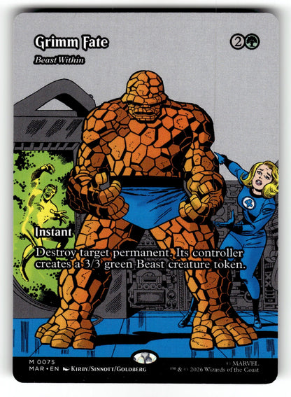 Grimm Fate - Beast Within (Borderless) – 75 MAR: Marvel Universe Eternal-Legal M NM