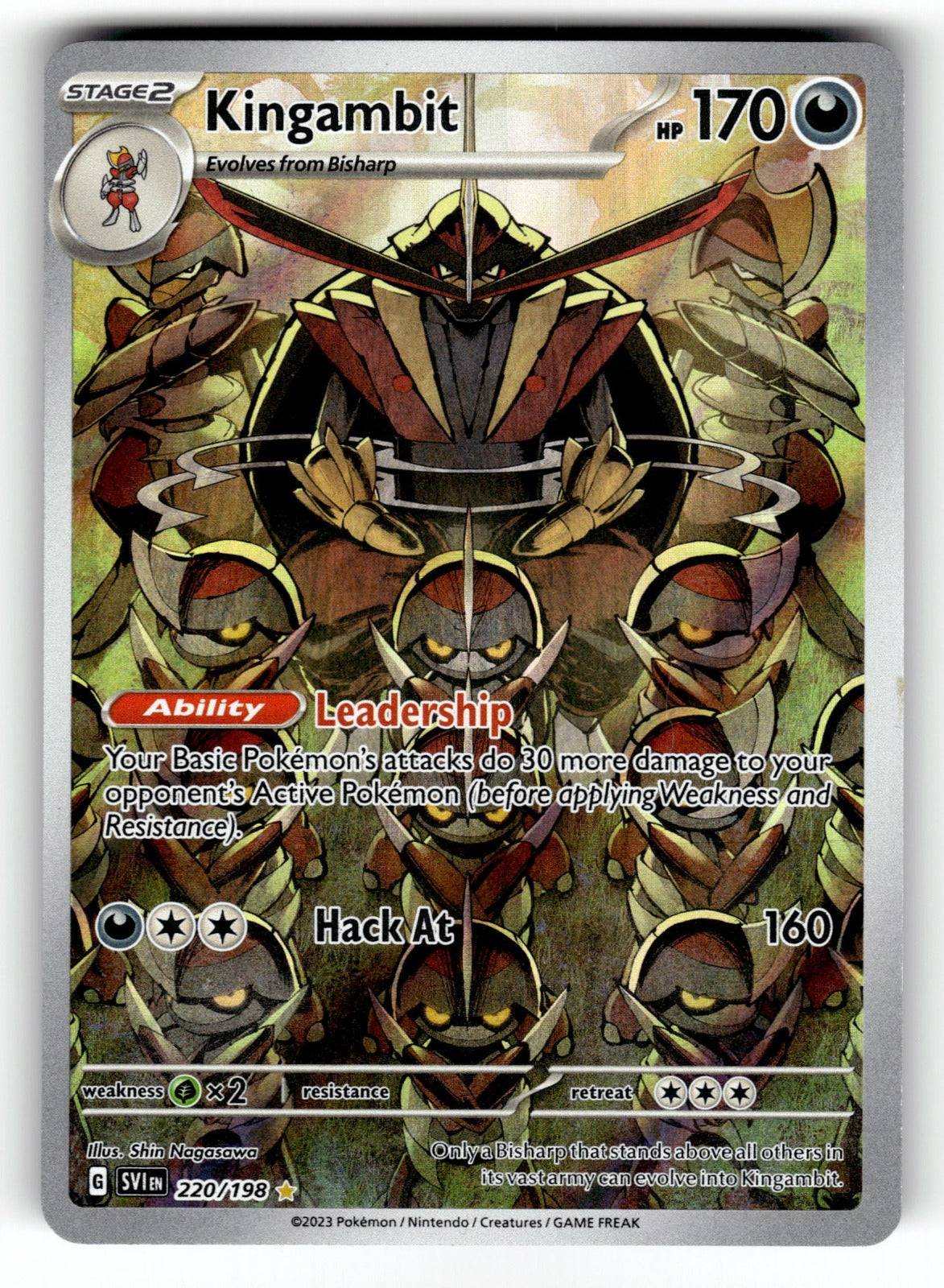 Kingambit – 220/198 SVI: SV01: Scarlet & Violet Base Set Illustration Rare Holo LP