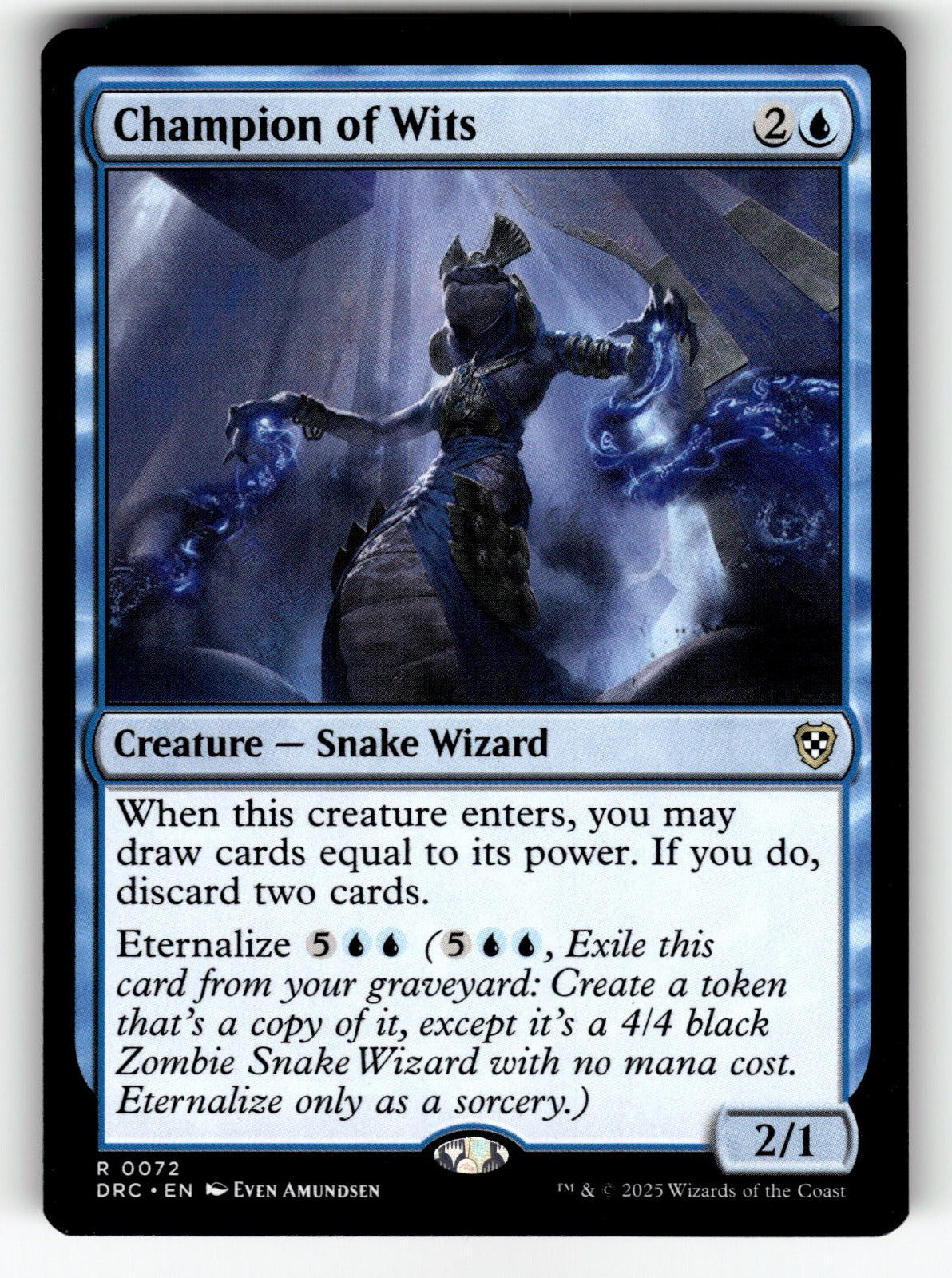 Champion of Wits – 72 DRC: Commander: Aetherdrift R NM