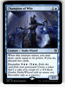 Champion of Wits – 72 DRC: Commander: Aetherdrift R NM
