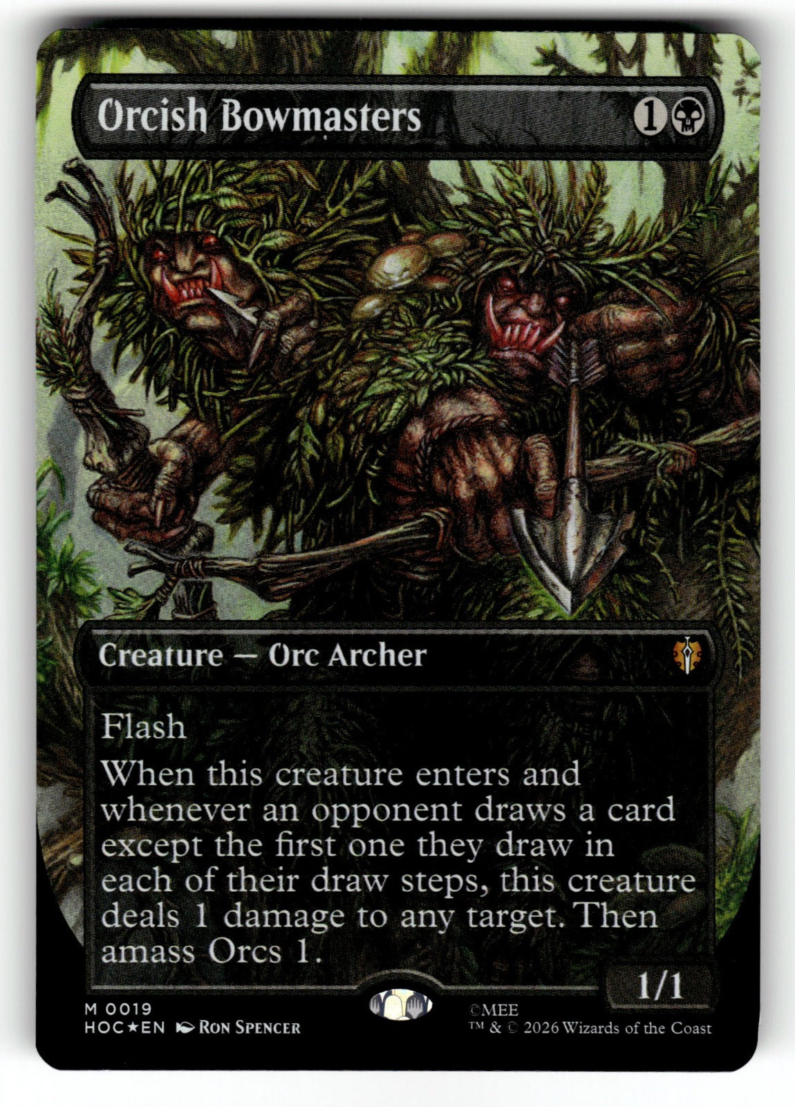 Orcish Bowmasters (Borderless) – 19 HOC: The Hobbit: Eternal-Legal M Foil NM