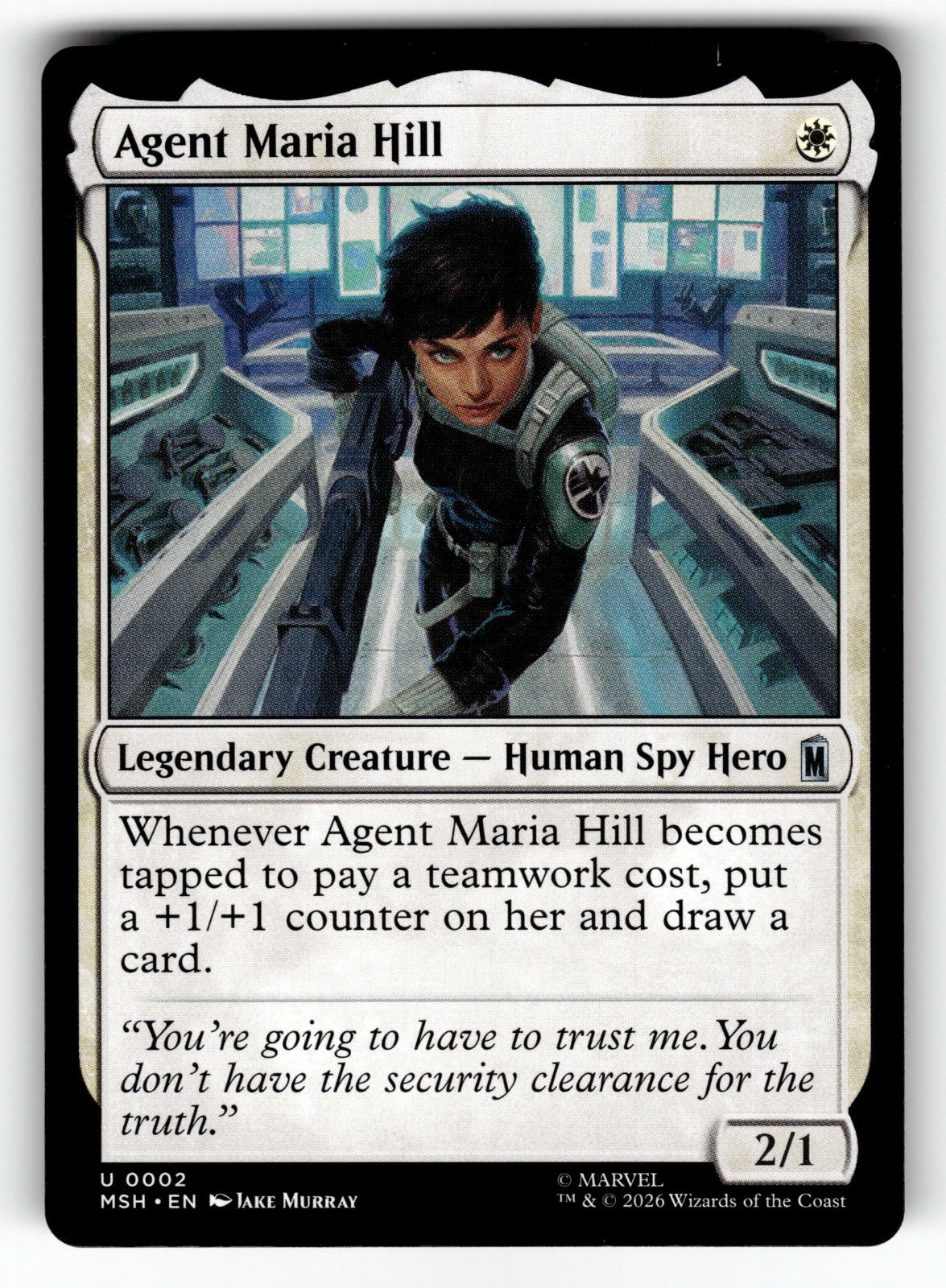 Agent Maria Hill – 2 MSH: Marvel Super Heroes U NM