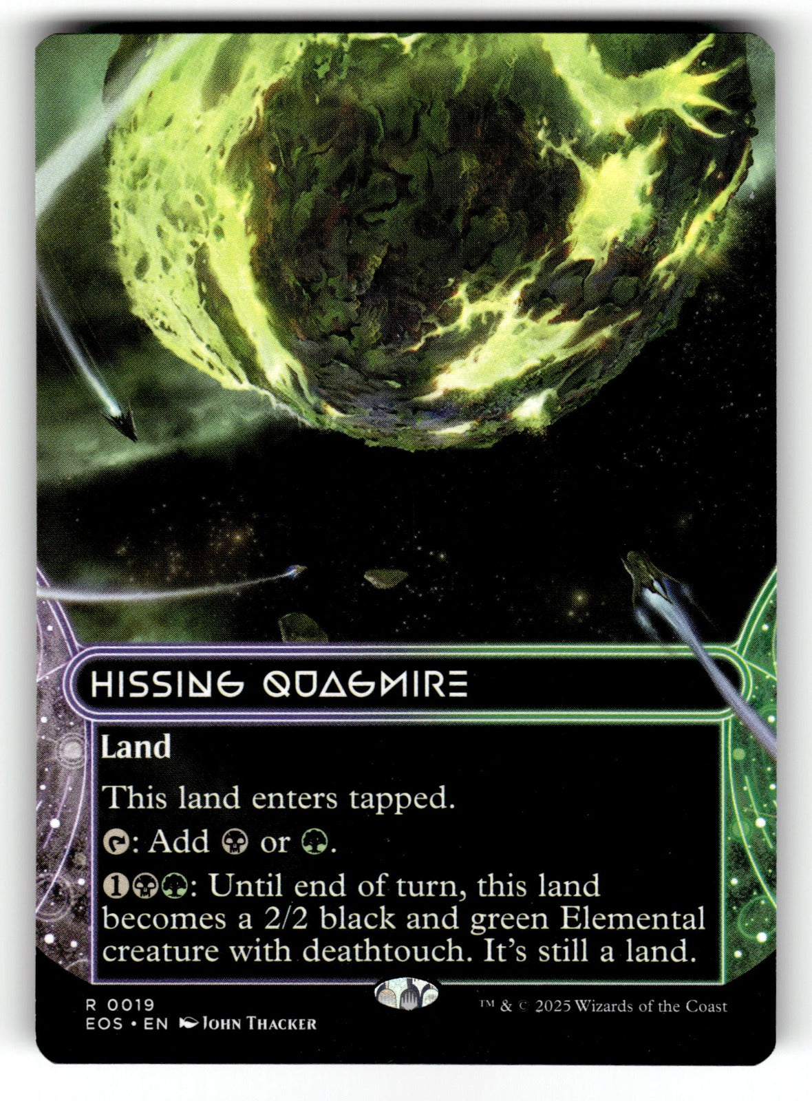 Hissing Quagmire () (Borderless) – 19 EOS: Edge of Eternities: Stellar Sights R NM