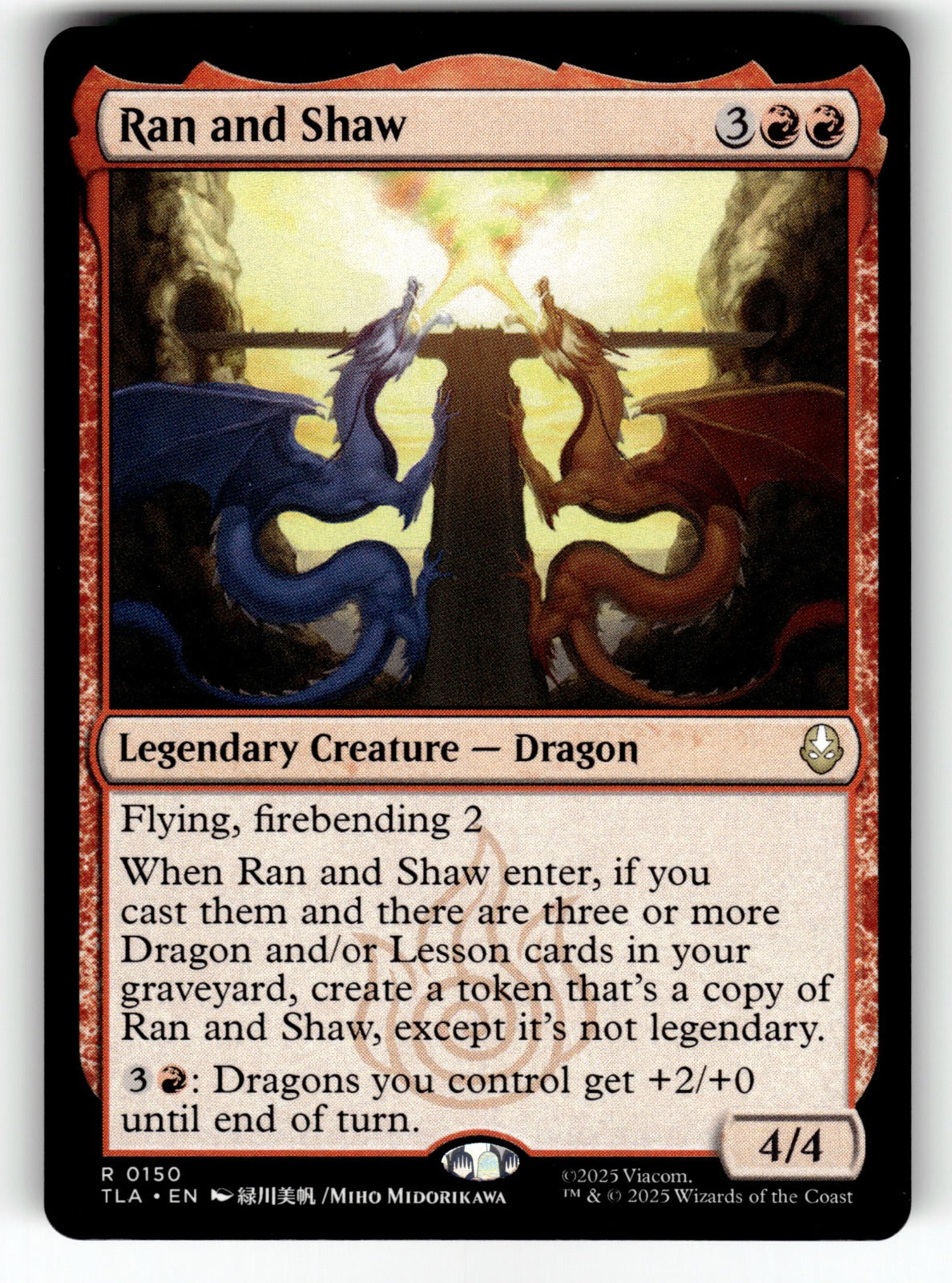 Ran and Shaw – 150 TLA: Avatar: The Last Airbender R NM