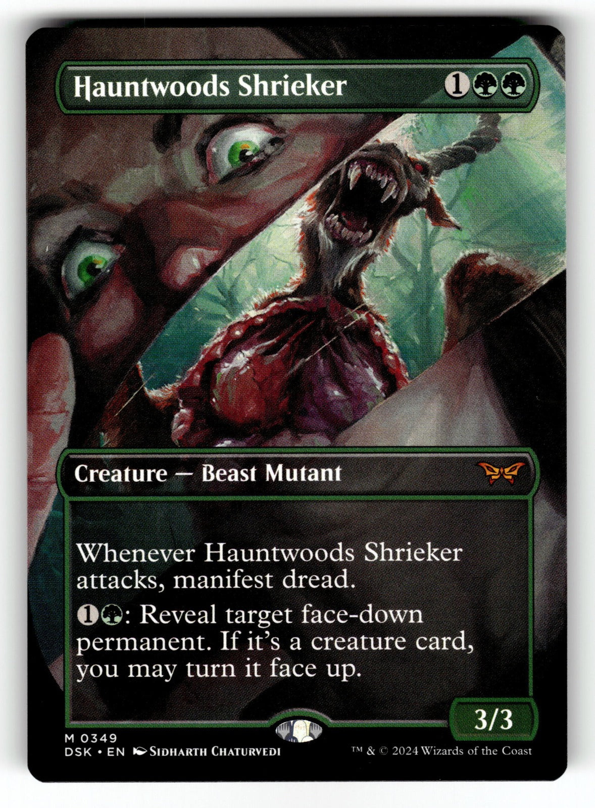 Hauntwoods Shrieker (Borderless) – 349 DSK: Duskmourn: House of Horror M NM