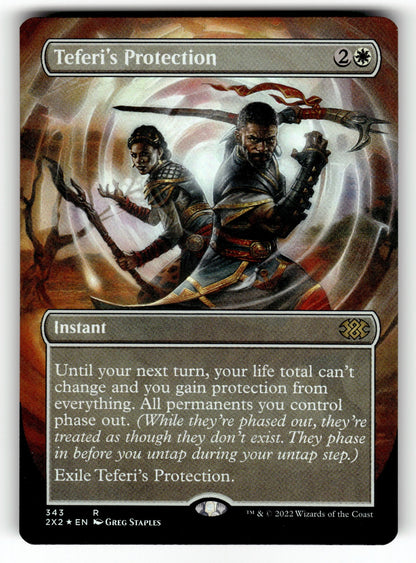 Teferi's Protection (Borderless) – 343 2X2: Double Masters 2022 R Foil LP