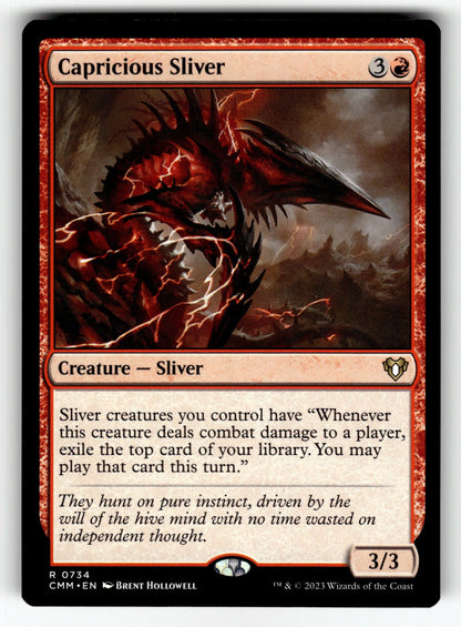 Capricious Sliver – 734 CMM: Commander Masters R NM