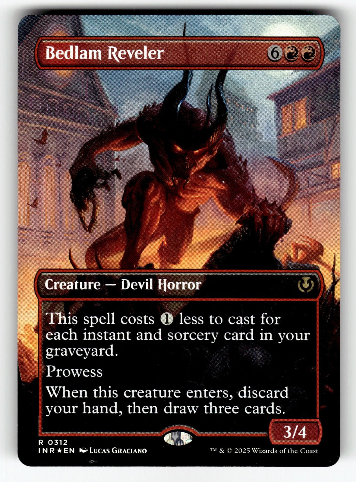 Bedlam Reveler (Borderless) – 312 INR: Innistrad Remastered R Foil NM