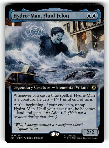 Hydro-Man, Fluid Felon (Extended Art) – 250 SPM: Marvel's Spider-Man R Foil NM