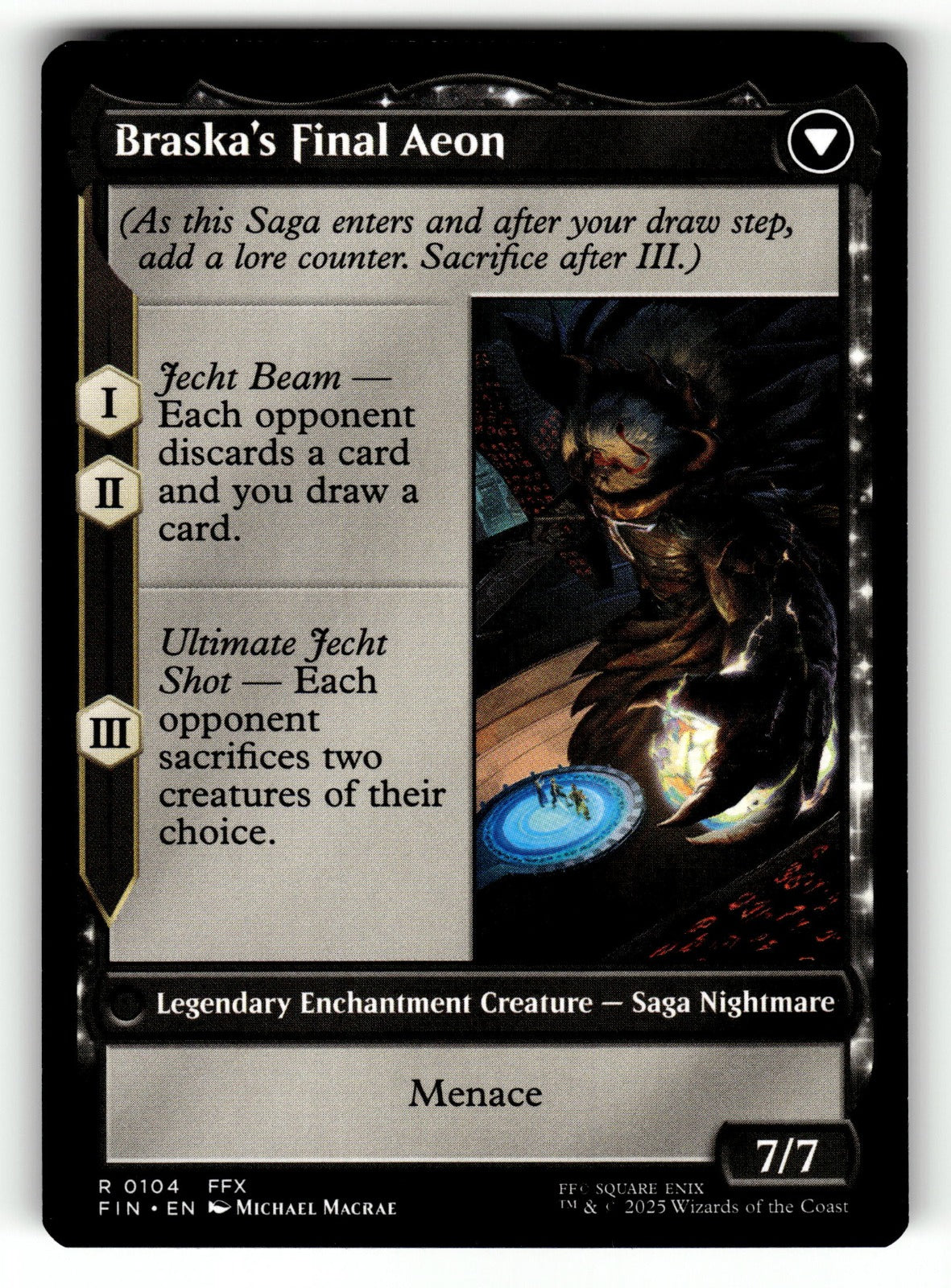 Jecht, Reluctant Guardian – 104 FIN: FINAL FANTASY R NM (Back)