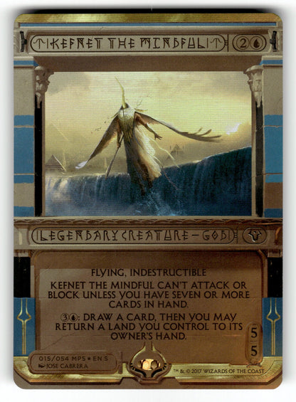 Kefnet the Mindful – 15 MPS2: Masterpiece Series: Amonkhet Invocations M Foil NM