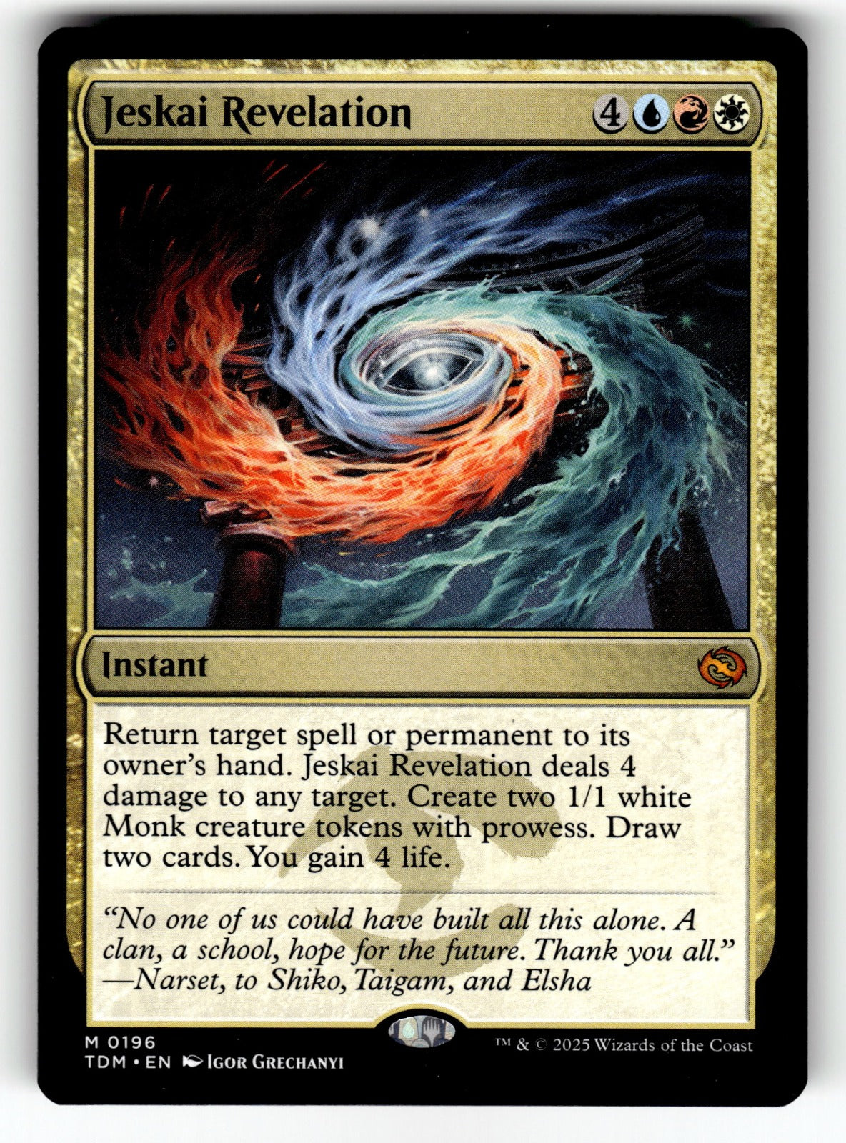 Jeskai Revelation – 196 TDM: Tarkir: Dragonstorm M NM