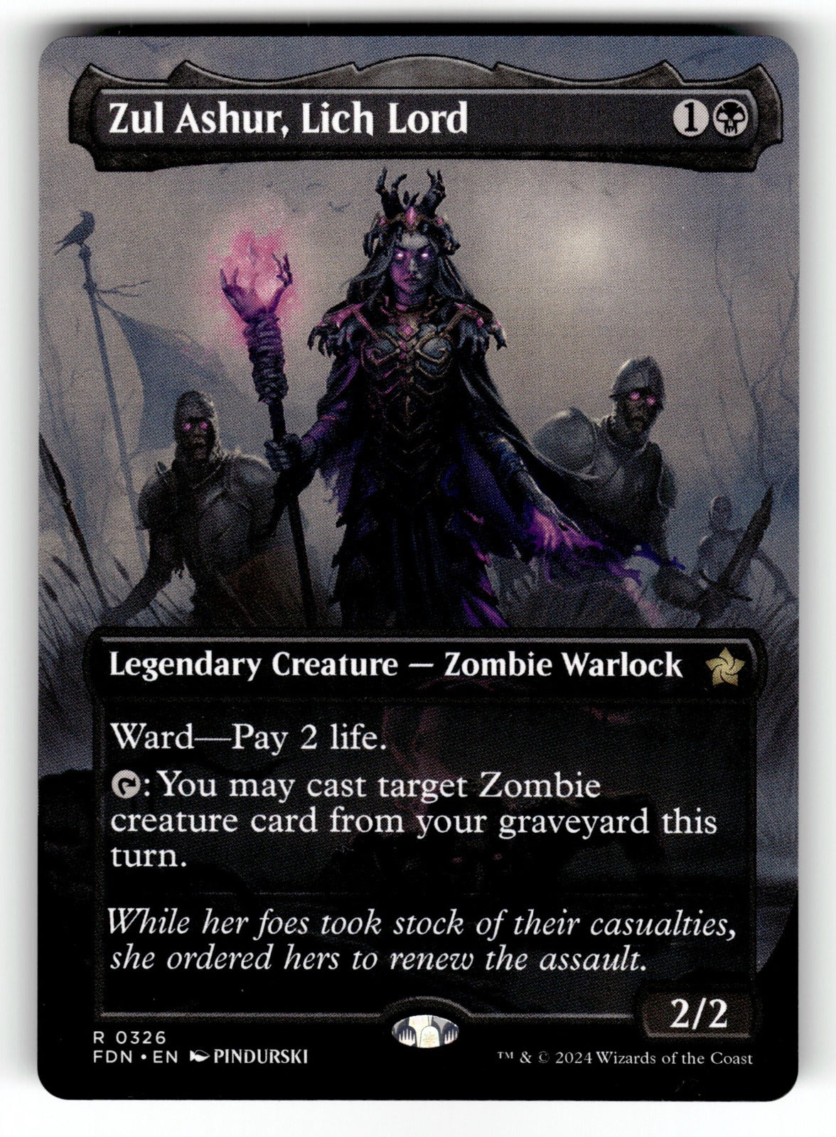 Zul Ashur, Lich Lord (Borderless) – 326 FDN: Foundations R NM