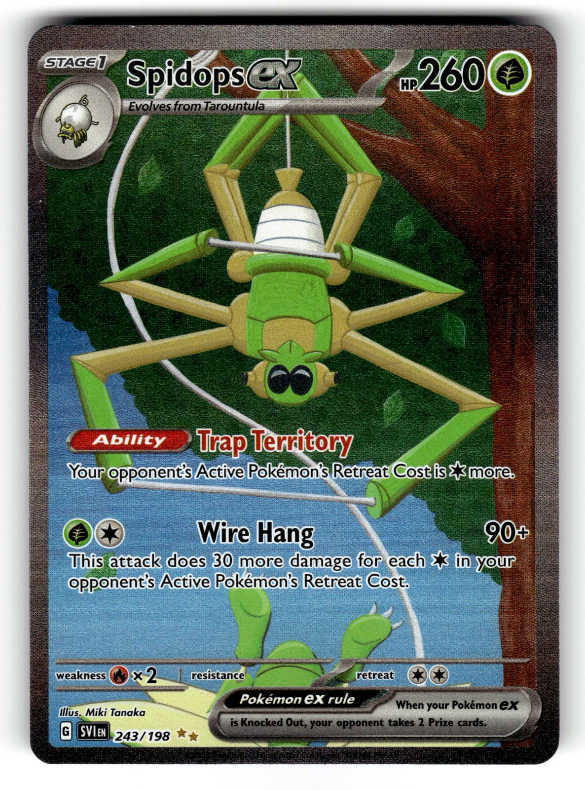 Spidops ex – 243/198 SVI: SV01: Scarlet & Violet Base Set Special Illustration Rare Holo NM