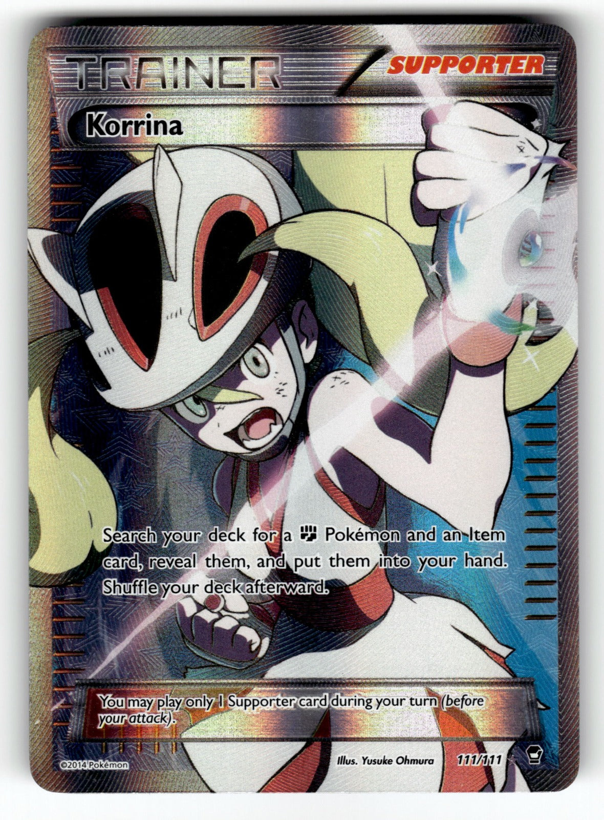 Korrina (111 Full Art) – 111/111 FFI: XY - Furious Fists Ultra Rare HoloMP