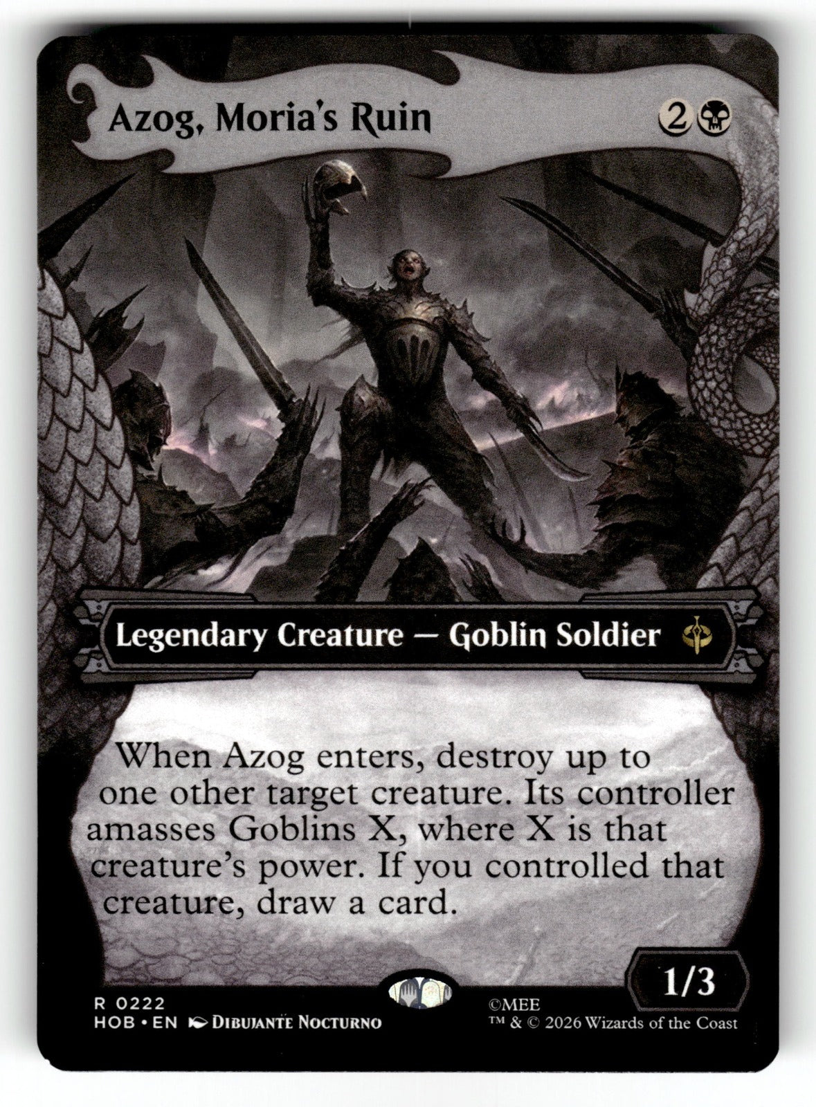 Azog, Moria's Ruin (Showcase) – 222 HOB: The Hobbit R NM