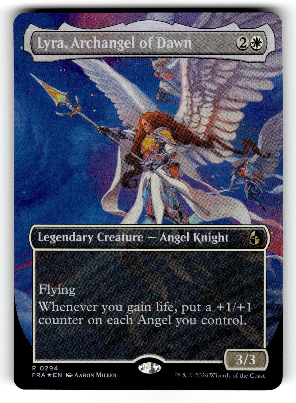 Lyra, Archangel of Dawn (Borderless) – 294 FRA: Reality Fracture R Foil NM