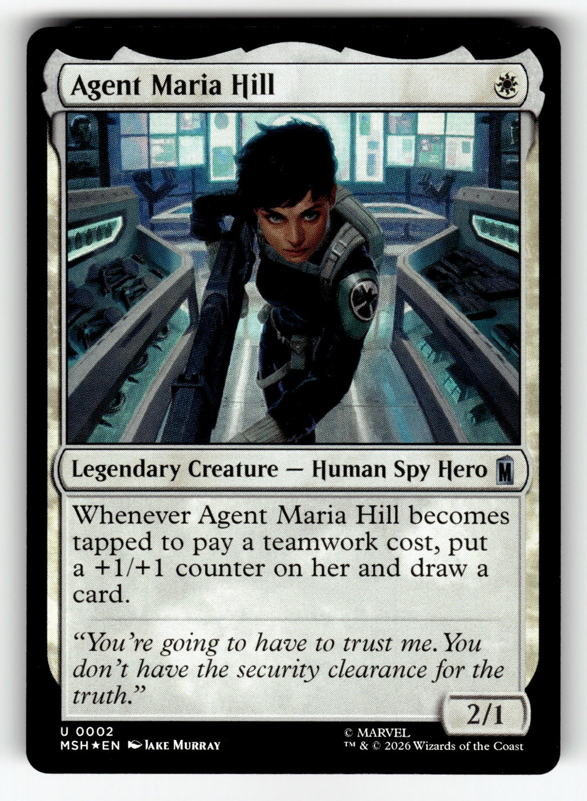 Agent Maria Hill – 2 MSH: Marvel Super Heroes U Foil NM