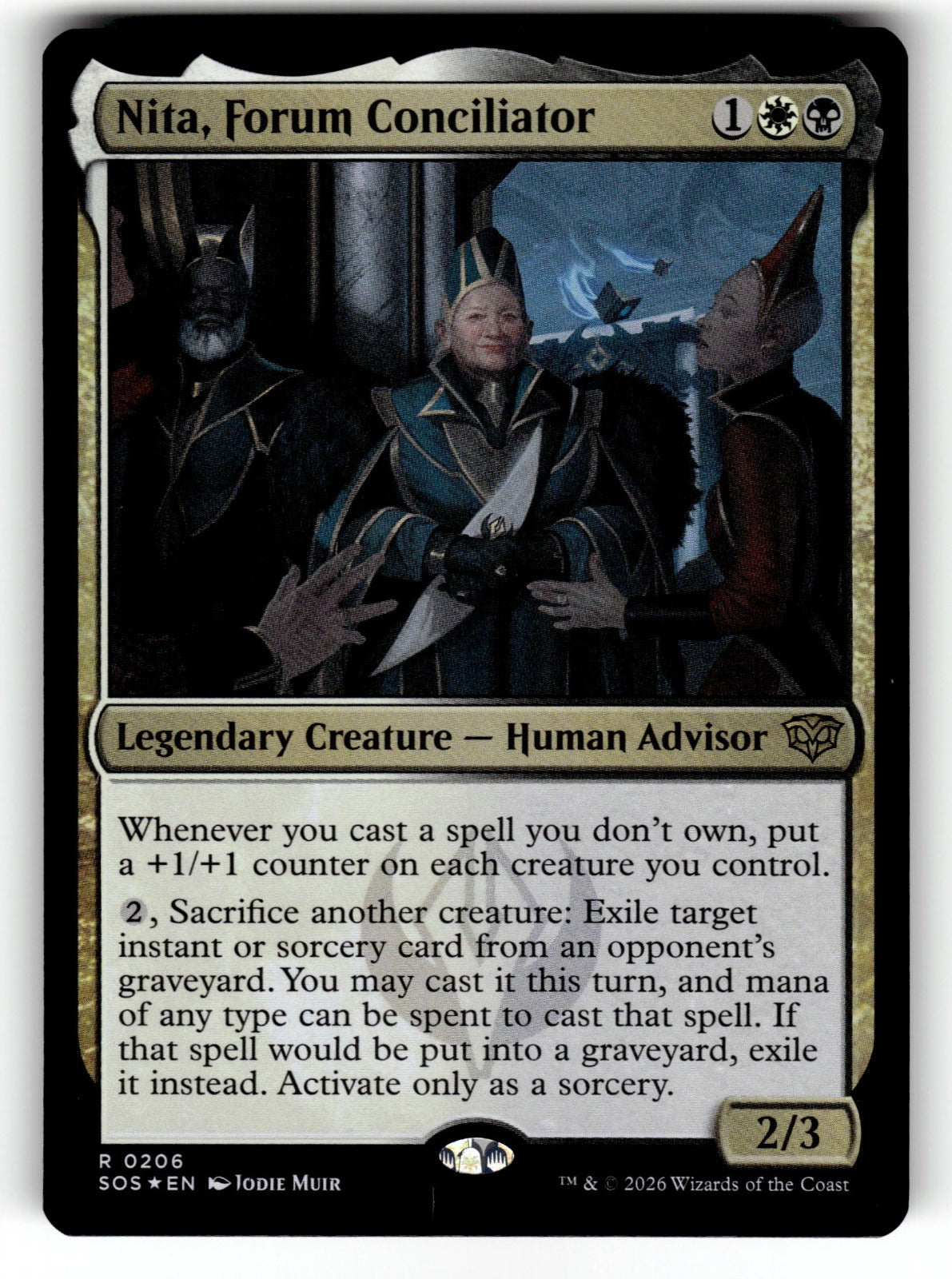Nita, Forum Conciliator – 206 SOS: Secrets of Strixhaven R FoilNM