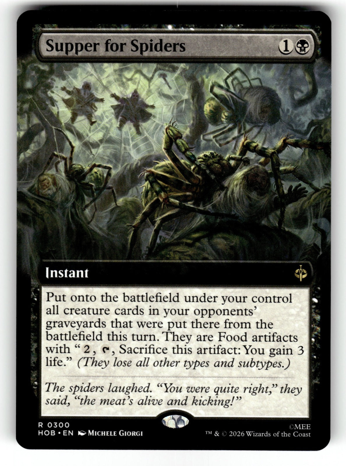 Supper for Spiders (Extended Art) – 300 HOB: The Hobbit R NM