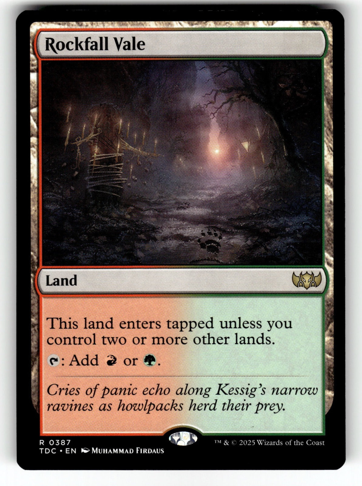 Rockfall Vale – 387 TDC: Commander: Tarkir: Dragonstorm R NM